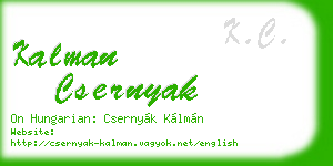kalman csernyak business card